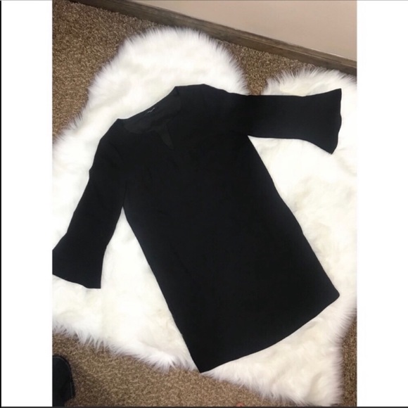 Madewell Bell Sleeve Dress Black NWOT Sz XS - Picture 7 of 7
